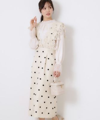 ＜COUTURE BROOCH (Women)＞レースデザインドットジャンスカ（２００２４３１１９５）