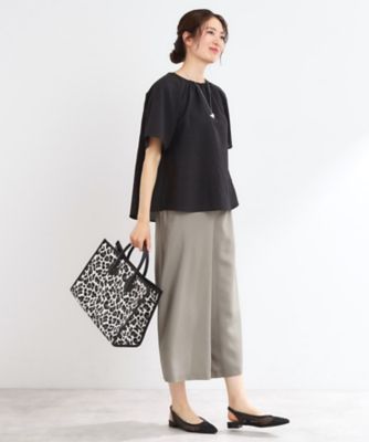 【ＵＶカット／接触冷感／マシンウォッシュ可／吸水速乾／セットアップ可／夏の通勤におすすめ】ネックギャザータックブラウス（２００２４３１２４９