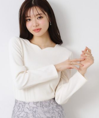 COUTURE BROOCH (Women)/クチュールブローチ 【新色あり/通勤/マシンウォッシャブル・アンチピリング機能付き】ハートネックテレコプルオーバー(2002431368)