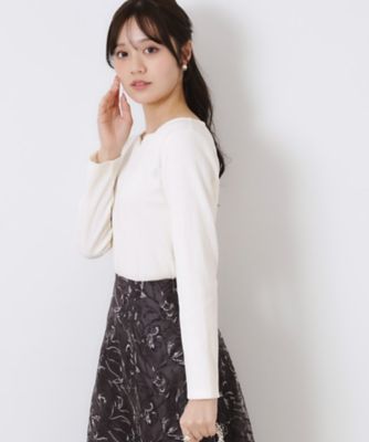 【新色あり／通勤／マシンウォッシャブル・アンチピリング機能付き】ハートネックテレコプルオーバー（２００２４３１３６８）