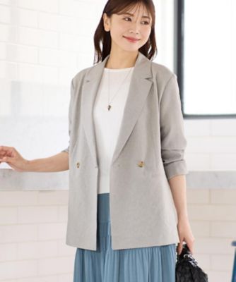 ＜Reflect (Women)＞【ＵＶカット／接触冷感／マシンウォッシュ可／吸水速乾／セットアップ可／夏の通勤におすすめ】ドライタッチダブルジャケット（２００２４３１５３３