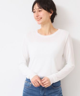 ＜Dessin (Women)＞【洗える】チュール重ねロングスリーブＴシャツ（２００２４３１９４０）