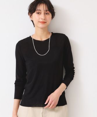 【洗える】チュール重ねロングスリーブＴシャツ（２００２４３１９４０）