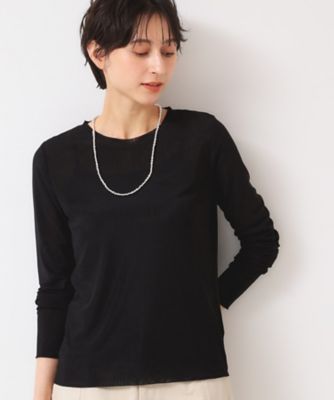 【洗える】チュール重ねロングスリーブＴシャツ（２００２４３１９４０）