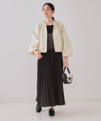 バルーンスリーブZIPブルゾン【洗濯洗い可】（2002432078