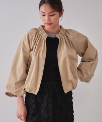 【SALE】OPAQUE.CLIP (Women)/オペークドットクリップ バルーンスリーブZIPブルゾン(2002432078) ベージュ052 コート・ジャケット【三越伊勢丹/公式】