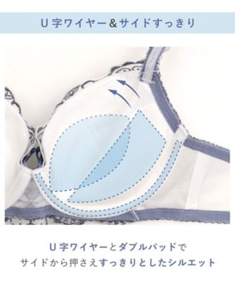 ナヨン　ブラジャー（Ｂ－Ｄ）＜サイドシェイプ＞（２００２４３２１４１）