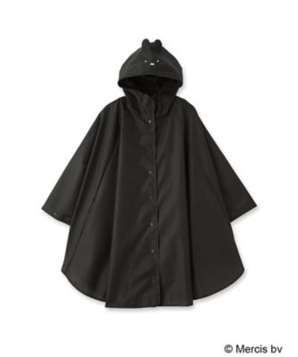 ノエラ　ポンチョ　コート　ブラック 衿ファー付ポンチョコート | コート | Noela OFFICIAL WEB STORE