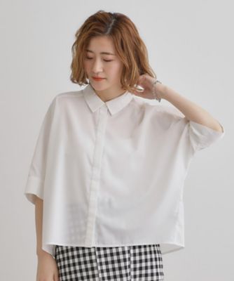 【超美品・定価3万円超】determクロップドニットシャツ セール】◇クロップドシアーニットTシャツ（ニット/セーター