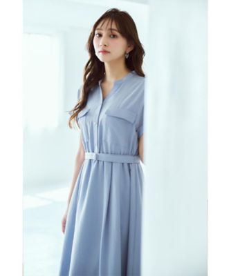 《６色展開／ＸＳ－ＬＬサイズ》ダブルポケットスキッパーシャツワンピース【洗濯機洗い可／抗ピル／吸水速乾／防シワ】（２００２４３２１９９）