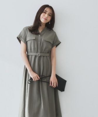 《６色展開／ＸＳ－ＬＬサイズ》ダブルポケットスキッパーシャツワンピース【洗濯機洗い可／抗ピル／吸水速乾／防シワ】（２００２４３２１９９）