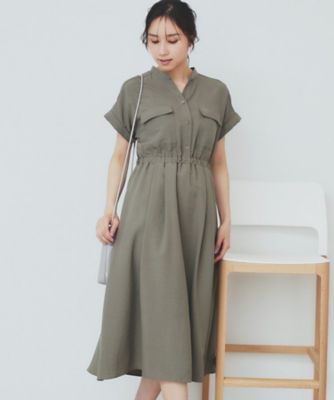 《６色展開／ＸＳ－ＬＬサイズ》ダブルポケットスキッパーシャツワンピース【洗濯機洗い可／抗ピル／吸水速乾／防シワ】（２００２４３２１９９）