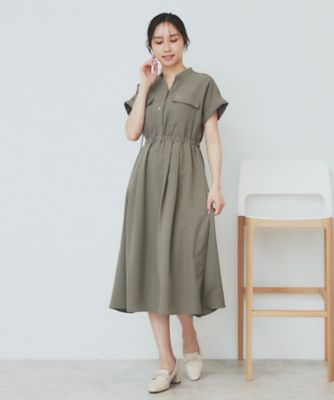 《６色展開／ＸＳ－ＬＬサイズ》ダブルポケットスキッパーシャツワンピース【洗濯機洗い可／抗ピル／吸水速乾／防シワ】（２００２４３２１９９）