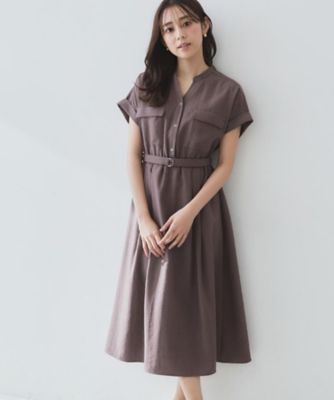 《６色展開／ＸＳ－ＬＬサイズ》ダブルポケットスキッパーシャツワンピース【洗濯機洗い可／抗ピル／吸水速乾／防シワ】（２００２４３２１９９）