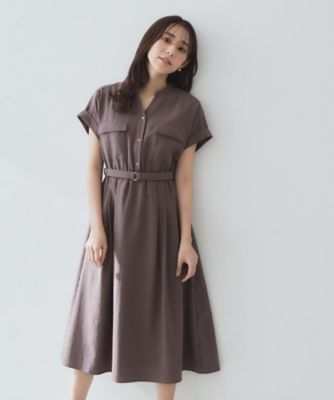《６色展開／ＸＳ－ＬＬサイズ》ダブルポケットスキッパーシャツワンピース【洗濯機洗い可／抗ピル／吸水速乾／防シワ】（２００２４３２１９９）
