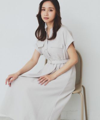 《６色展開／ＸＳ－ＬＬサイズ》ダブルポケットスキッパーシャツワンピース【洗濯機洗い可／抗ピル／吸水速乾／防シワ】（２００２４３２１９９）