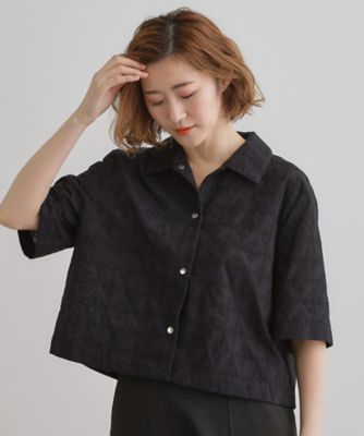刺繍レースショートジャケット（２００２４３２２０４）