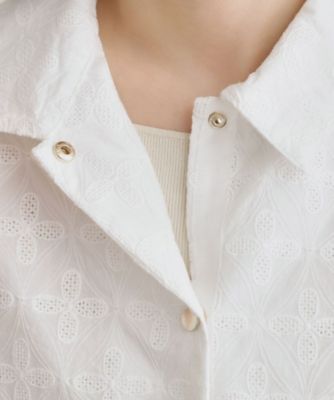 刺繍レースショートジャケット（２００２４３２２０４）