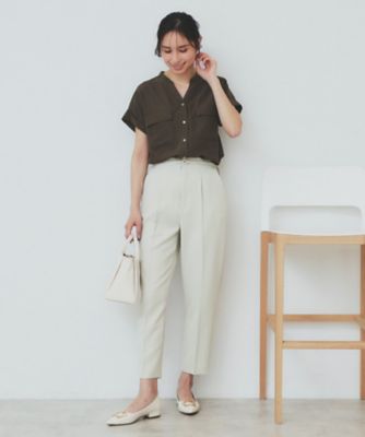 1455　Joie de Vivre リネンウォッシュテーパードパンツ 1455Joie de Vivre リネンウォッシュテーパードパンツ