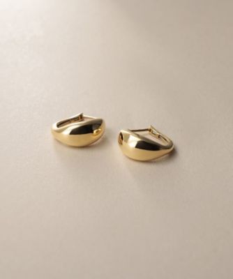 ＜COCOSHNIK (Women)＞Ｋ１８ペアシェイプ　ワンタッチピアス大（２００２４３２３８０）