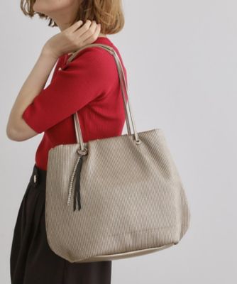 【SALE】GROVE (Women)/グローブ プリーツハトメチャーム付きトート(2002432393) ゴールド009 旅行用かばん・バッグ【三越伊勢丹/公式】