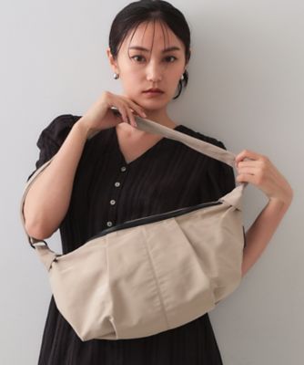 【 】★人気★CKJ タッグド セドルバッグ 2WAY】タックデザインミドルショルダーバッグ