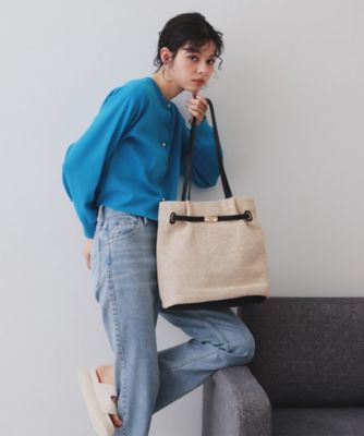 【SALE】OPAQUE.CLIP (Women)/オペークドットクリップ フロントベルトデザイン雑材合成皮革コンビトートバッグ(2002432496) クロ519 旅行用かばん・バッグ【三越伊勢丹/公式】