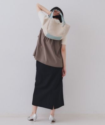 【SALE】OPAQUE.CLIP (Women)/オペークドットクリップ 雑材合成皮革コンビマチ付きトートバッグ(2002432497) グリーン521 ハンドバッグ【三越伊勢丹/公式】