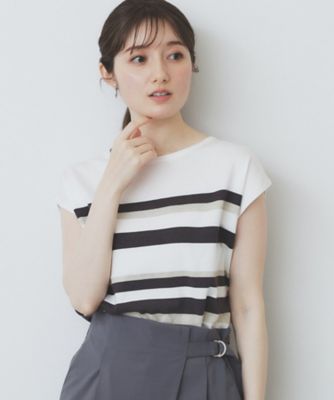 ＜index (Women)＞《ＸＳ－ＬＬサイズ》フレンチスリーブニット【洗濯機洗い可／抗ピル】（２００２４３２５０８）