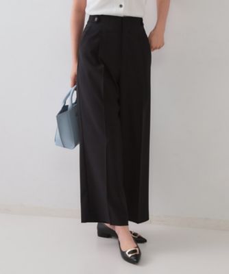 【SALE】OPAQUE.CLIP (Women)/オペークドットクリップ ストレッチデザインワイドパンツ/セットアップ対応可【UV/接触冷感/洗濯機洗い可/抗ピル】(2002432610) クロ019 パンツ・ズボン【三越伊勢丹/公式】