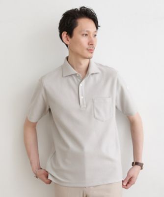 ＜TAKEO KIKUCHI (Men)＞【尾州織】　メランジ　ポロシャツ（２００２４３２７５７）