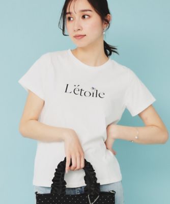 index (Women)/インデックス コットン混ビジューＴシャツ【洗濯機可・接触冷感・ＵＶケア・吸水速乾・汗ジミ防止】（２００２４３２７８９）