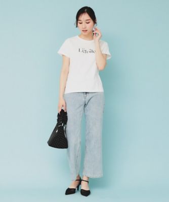 コットン混ビジューＴシャツ【洗濯機可・接触冷感・ＵＶケア・吸水速乾・汗ジミ防止】（２００２４３２７８９）