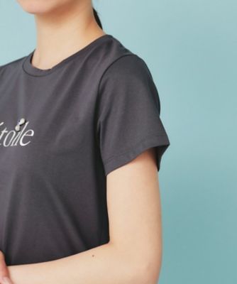 コットン混ビジューＴシャツ【洗濯機可・接触冷感・ＵＶケア・吸水速乾・汗ジミ防止】（２００２４３２７８９）