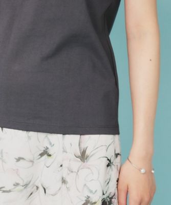 コットン混ビジューＴシャツ【洗濯機可・接触冷感・ＵＶケア・吸水速乾・汗ジミ防止】（２００２４３２７８９）