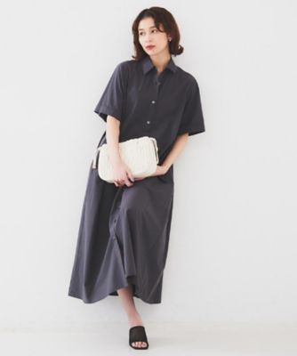 【コットン１００／前開き／夏ワンピ】ロングシャツワンピース（２００２４３３１７３）