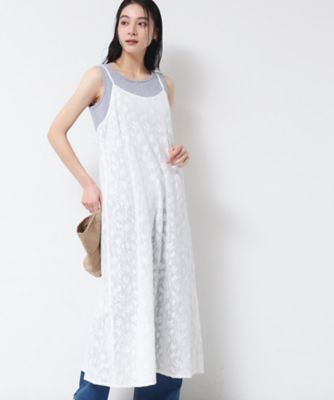 ＜Dessin (Women)＞【洗える】刺繍柄インドレースキャミソールワンピース（２００２４３３２１４）