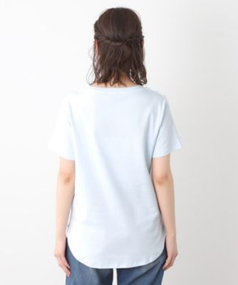 【コットン１００％／洗える】ハイドランジア柄Ｔシャツ（２００２４３３２３４）