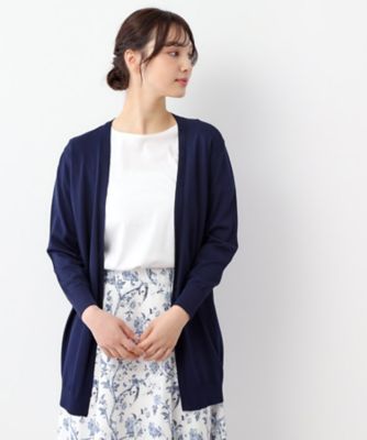 大きいサイズ！LAURA ASHLEY カーディガン サイズ42 ローラ アシュレイ LAURA ASHLEY 【綿100％／Lサイズあり】すか