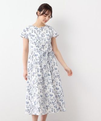 ＜LAURA ASHLEY＞【ＷＥＢ限定カラーあり／コットン１００％】サマーパレス柄　タイプライターワンピース（２００２４３３２４１）