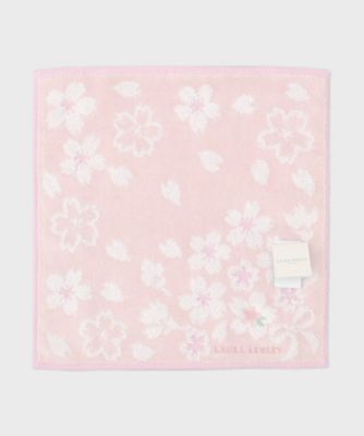 桜＆リボン タオルハンカチ（2002433259） | LAURA ASHLEY