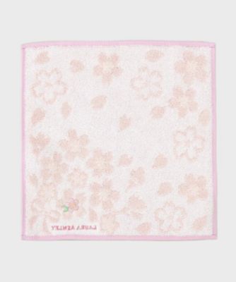 桜＆リボン タオルハンカチ（2002433259） | LAURA ASHLEY