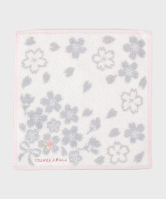 桜＆リボン タオルハンカチ（2002433259） | LAURA ASHLEY