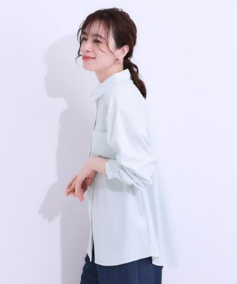 【Ｓ－ＬＬ／ひんやり／ＵＶ／吸水速乾／洗濯後しわになりにくい】ラッシュガードにもなる　ストライプ前開きシャツ（２００２４３３４６７）