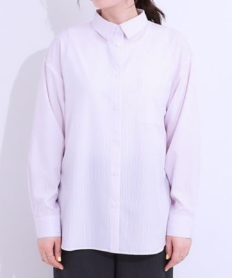 【Ｓ－ＬＬ／ひんやり／ＵＶ／吸水速乾／洗濯後しわになりにくい】ラッシュガードにもなる　ストライプ前開きシャツ（２００２４３３４６７）