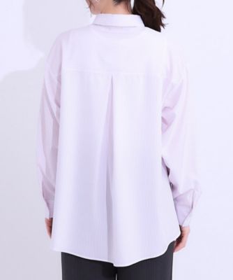 【Ｓ－ＬＬ／ひんやり／ＵＶ／吸水速乾／洗濯後しわになりにくい】ラッシュガードにもなる　ストライプ前開きシャツ（２００２４３３４６７）