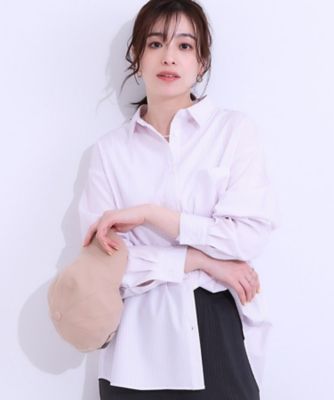 SHOO LA RUE (Women)/シューラルー 【S-LL/ひんやり/UV/吸水速乾/洗濯後しわになりにくい】ラッシュガードにもなる ストライプ前開きシャツ(2002433467)