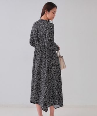 フラワープリントワンピース【洗濯機洗い可】（2002433633