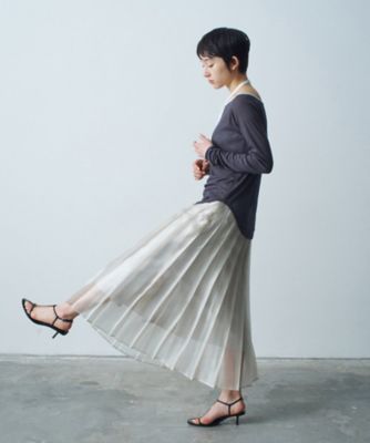 ｓｈｉｎｙ　ｓｈｅｅｒ　ｐｌｅａｔｅｄ　ｓｋｉｒｔ（２００２４３３６３７）