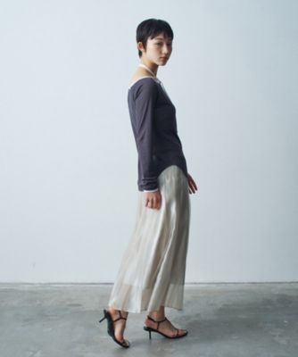 ｓｈｉｎｙ　ｓｈｅｅｒ　ｐｌｅａｔｅｄ　ｓｋｉｒｔ（２００２４３３６３７）